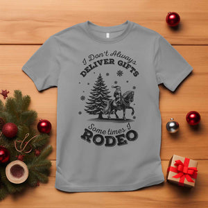 Funny Santa Cowboy Christmas T Shirt I Do Not Deliver Gifts I Rodeo TS12 Sport Gray Print Your Wear