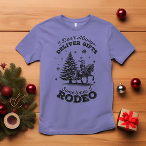 Funny Santa Cowboy Christmas T Shirt I Do Not Deliver Gifts I Rodeo TS12 Violet Print Your Wear