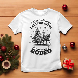 Funny Santa Cowboy Christmas T Shirt I Do Not Deliver Gifts I Rodeo TS12 White Print Your Wear
