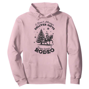 Funny Santa Cowboy Christmas Hoodie I Do Not Deliver Gifts I Rodeo TS12 Light Pink Print Your Wear