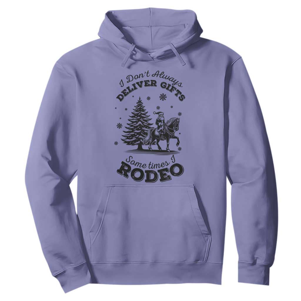 Funny Santa Cowboy Christmas Hoodie I Do Not Deliver Gifts I Rodeo TS12 Violet Print Your Wear