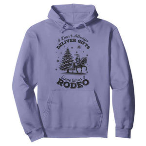 Funny Santa Cowboy Christmas Hoodie I Do Not Deliver Gifts I Rodeo TS12 Violet Print Your Wear