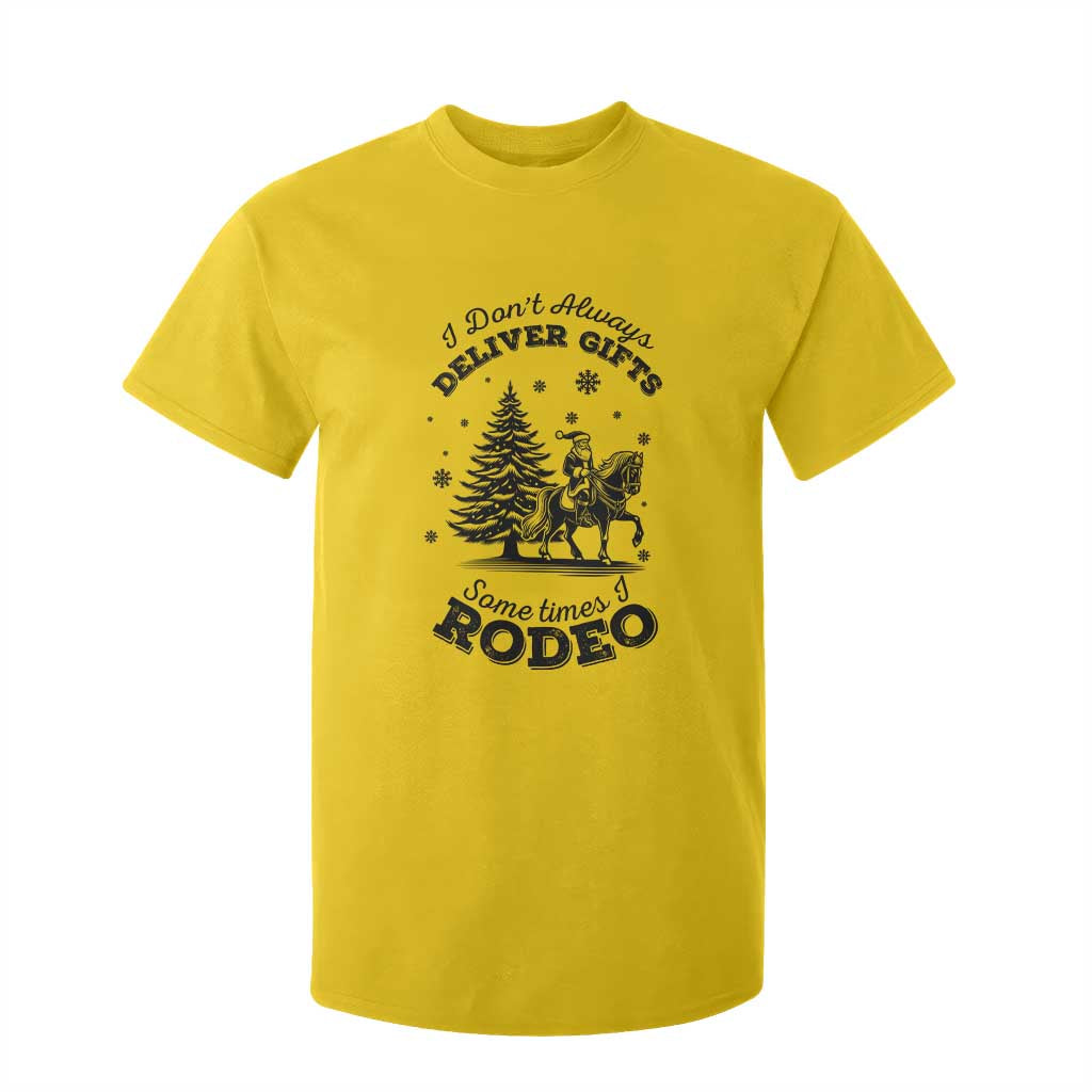 Funny Santa Cowboy Christmas T Shirt For Kid I Do Not Deliver Gifts I Rodeo TS12 Daisy Print Your Wear