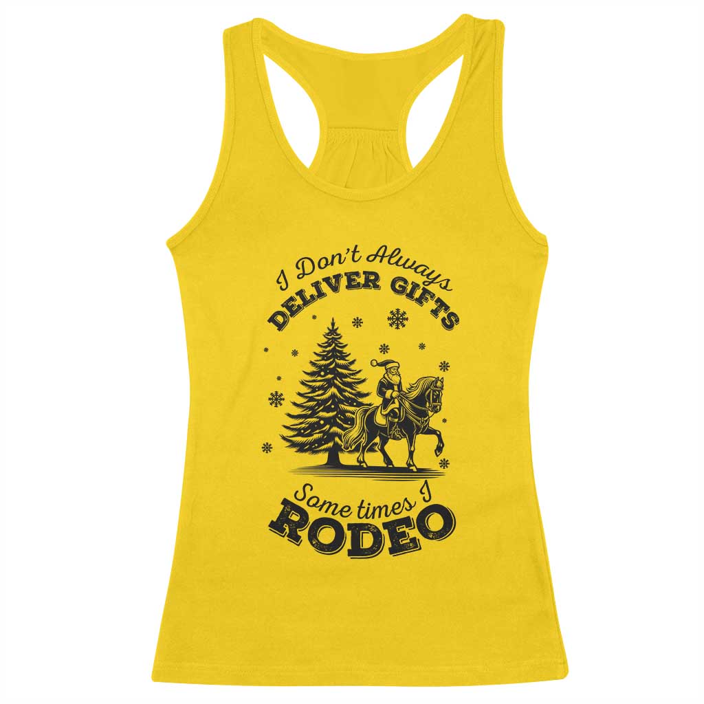 Funny Santa Cowboy Christmas Racerback Tank Top I Do Not Deliver Gifts I Rodeo TS12 Daisy Print Your Wear