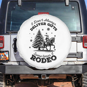 Funny Santa Cowboy Christmas Spare Tire Cover I Do Not Deliver Gifts I Rodeo TS12 No hole White Print Your Wear