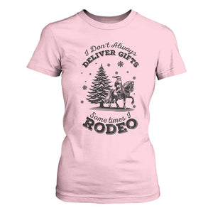 Funny Santa Cowboy Christmas T Shirt For Women I Do Not Deliver Gifts I Rodeo TS12 Light Pink Print Your Wear