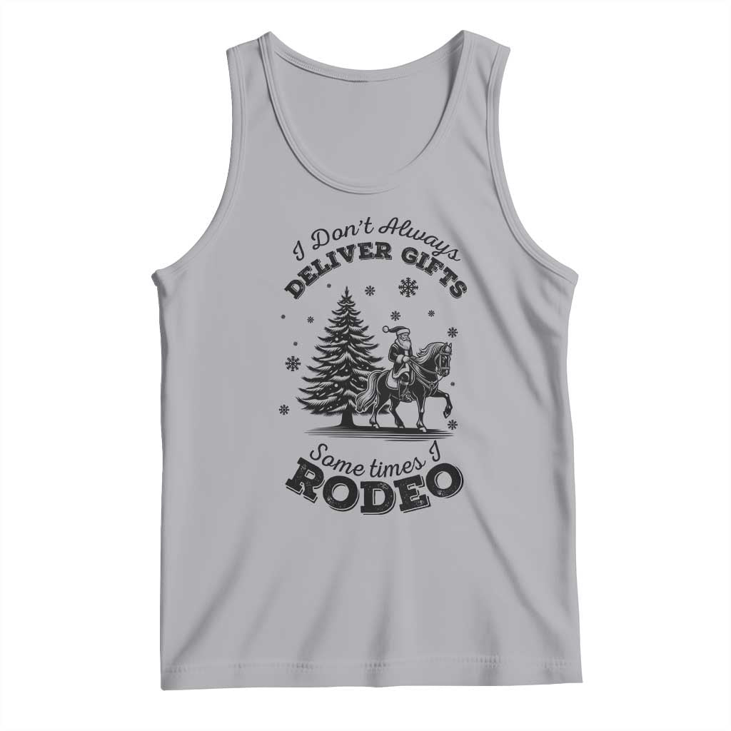 Funny Santa Cowboy Christmas Tank Top I Do Not Deliver Gifts I Rodeo TS12 Athletic Heather Print Your Wear