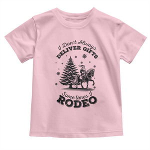 Funny Santa Cowboy Christmas Toddler T Shirt I Do Not Deliver Gifts I Rodeo TS12 Light Pink Print Your Wear