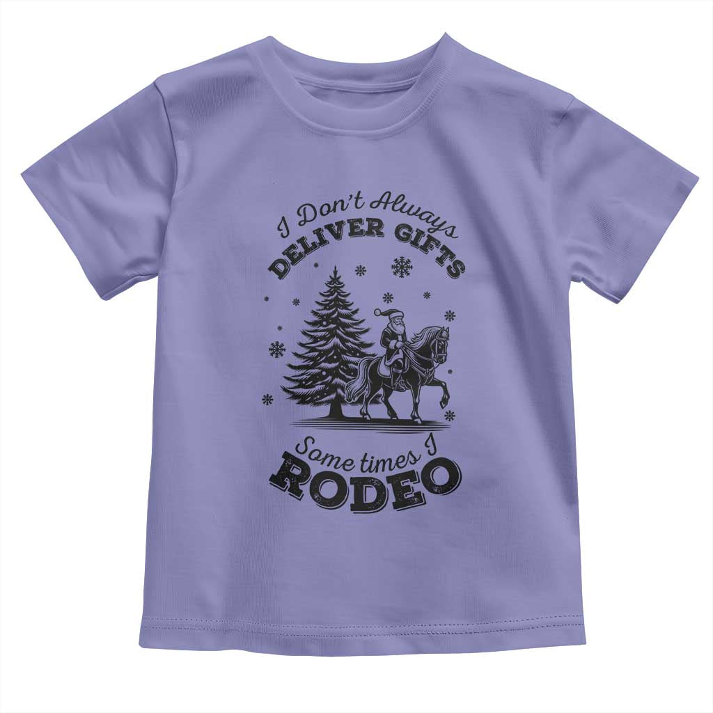 Funny Santa Cowboy Christmas Toddler T Shirt I Do Not Deliver Gifts I Rodeo TS12 Violet Print Your Wear