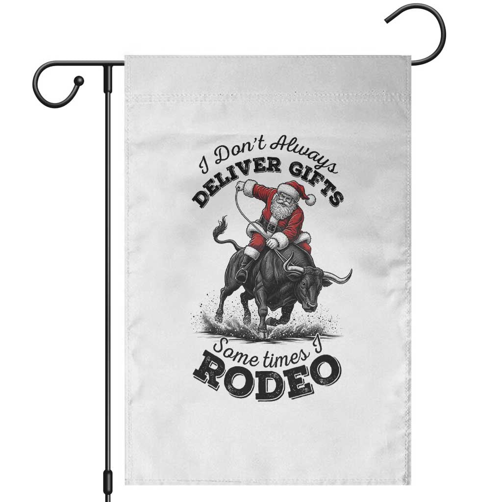 Funny Black Santa Cowboy Bull Rider Christmas Garden Flag I Do Not Deliver Gifts I Rodeo TS12 White Print Your Wear