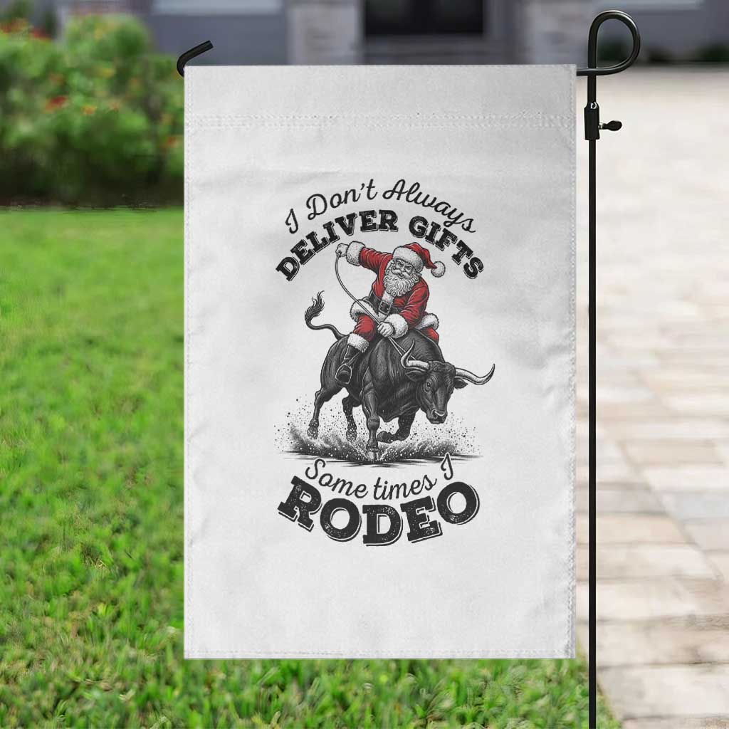 Funny Black Santa Cowboy Bull Rider Christmas Garden Flag I Do Not Deliver Gifts I Rodeo TS12 Print Your Wear