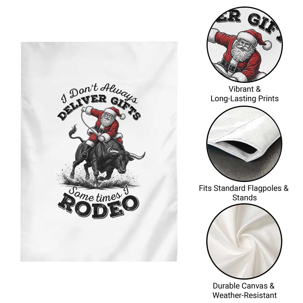 Funny Black Santa Cowboy Bull Rider Christmas Garden Flag I Do Not Deliver Gifts I Rodeo TS12 Print Your Wear