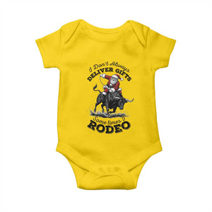 Funny Black Santa Cowboy Bull Rider Christmas Baby Onesie I Do Not Deliver Gifts I Rodeo TS12 Daisy Print Your Wear