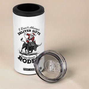 Funny Black Santa Cowboy Bull Rider Christmas 4 in 1 Can Cooler Tumbler I Do Not Deliver Gifts I Rodeo TS12 Print Your Wear