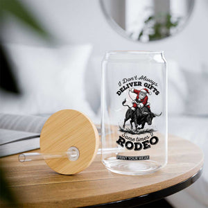Funny Black Santa Cowboy Bull Rider Christmas Glass Can I Do Not Deliver Gifts I Rodeo TS12 Print Your Wear