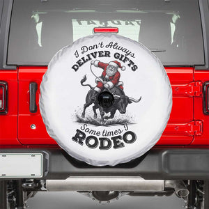 Funny Black Santa Cowboy Bull Rider Christmas Spare Tire Cover I Do Not Deliver Gifts I Rodeo TS12 White Print Your Wear