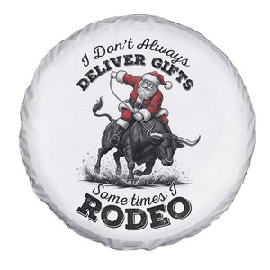 Funny Black Santa Cowboy Bull Rider Christmas Spare Tire Cover I Do Not Deliver Gifts I Rodeo TS12 Print Your Wear