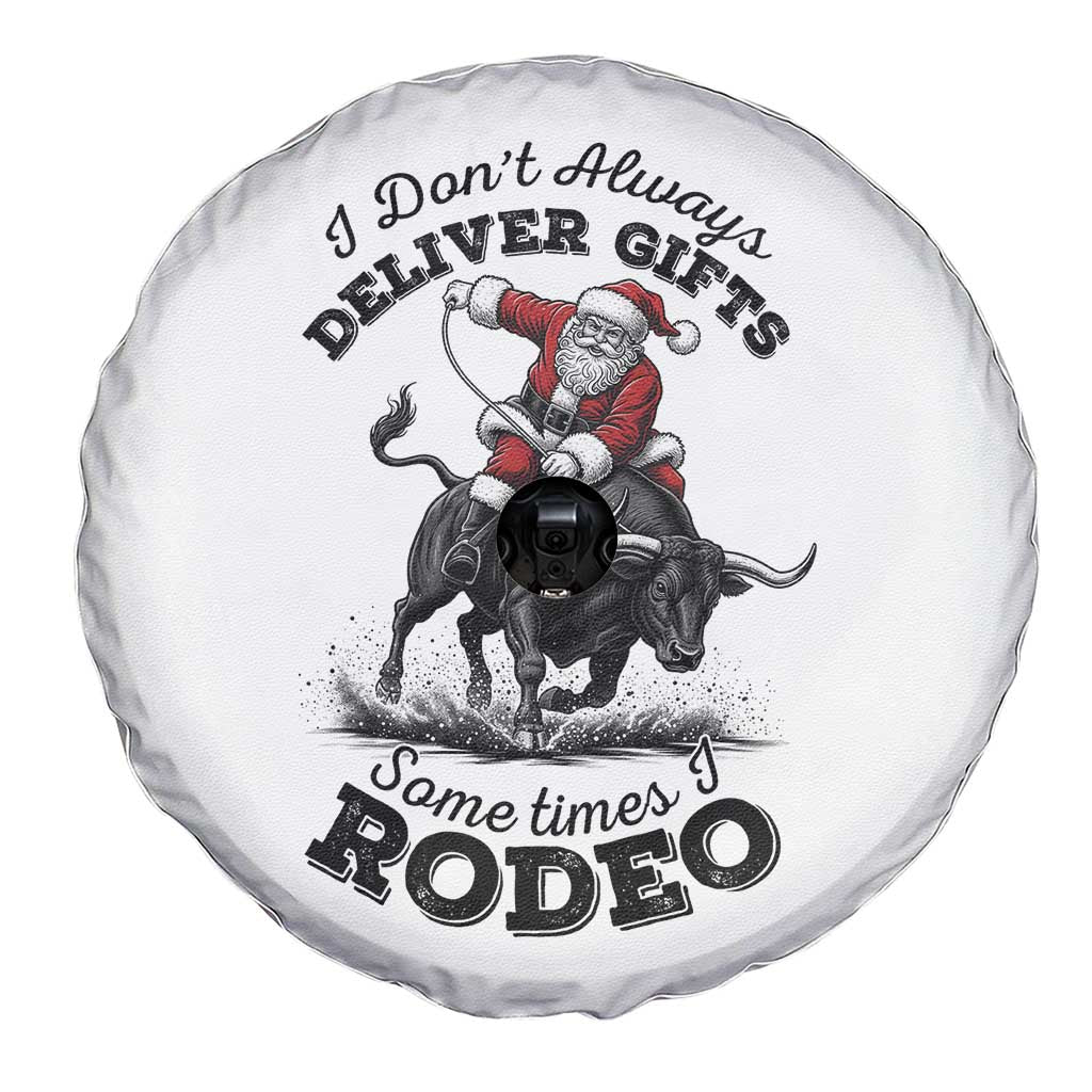 Funny Black Santa Cowboy Bull Rider Christmas Spare Tire Cover I Do Not Deliver Gifts I Rodeo TS12 Print Your Wear