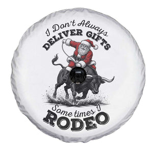 Funny Black Santa Cowboy Bull Rider Christmas Spare Tire Cover I Do Not Deliver Gifts I Rodeo TS12 Print Your Wear