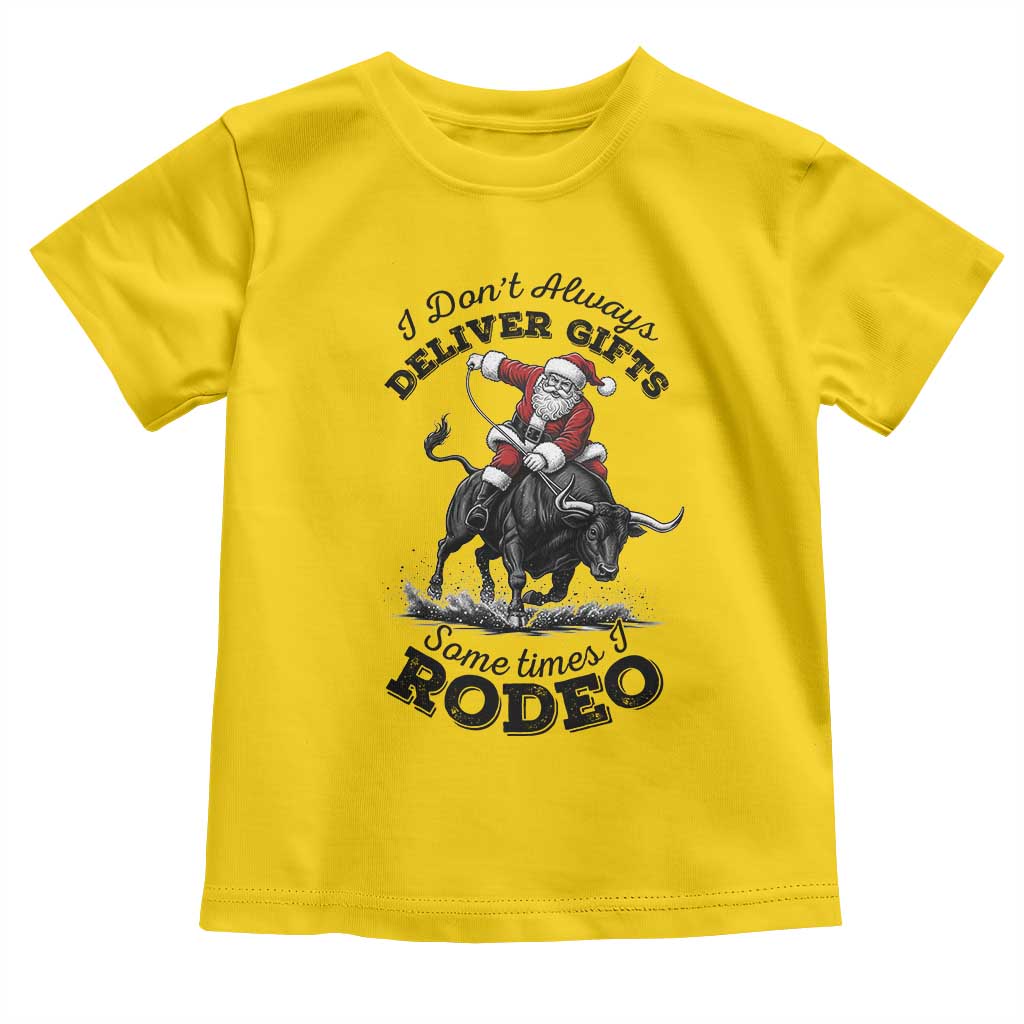 Funny Black Santa Cowboy Bull Rider Christmas Toddler T Shirt I Do Not Deliver Gifts I Rodeo TS12 Daisy Print Your Wear