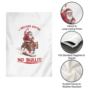 Funny Santa Pitbull Christmas Garden Flag I Deliver Gifts No Bull TS12 Print Your Wear