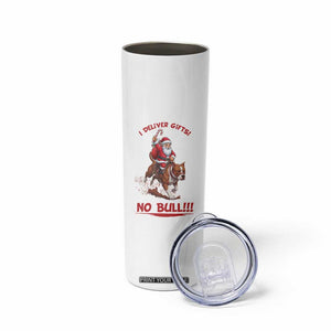 Funny Santa Pitbull Christmas Skinny Tumbler I Deliver Gifts No Bull TS12 Print Your Wear