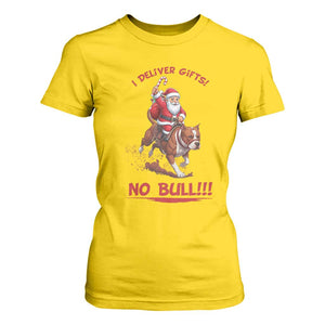 Funny Santa Pitbull Christmas T Shirt For Women I Deliver Gifts No Bull TS12 Daisy Print Your Wear