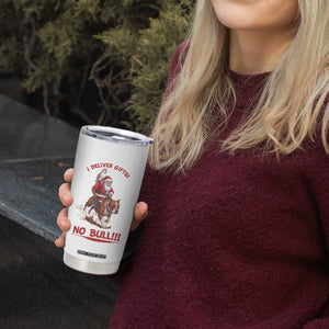 Funny Santa Pitbull Christmas Tumbler Cup I Deliver Gifts No Bull TS12 Print Your Wear
