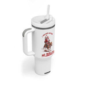 Funny Santa Pitbull Christmas Tumbler With Handle I Deliver Gifts No Bull TS12 Print Your Wear