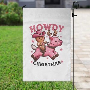 Howdy Christmas Garden Flag Funny Gingerbread Cowboy Riding Reindeer Gift For Girl TS12 Print Your Wear