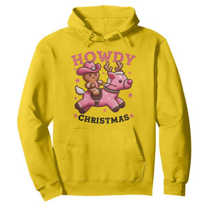 Howdy Christmas Hoodie Funny Gingerbread Cowboy Riding Reindeer Gift For Girl TS12 Daisy Print Your Wear