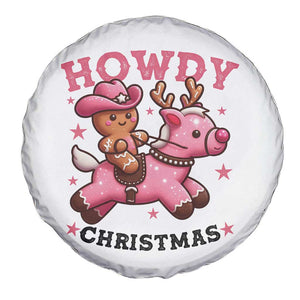 Howdy Christmas Spare Tire Cover Funny Gingerbread Cowboy Riding Reindeer Gift For Girl TS12 Print Your Wear