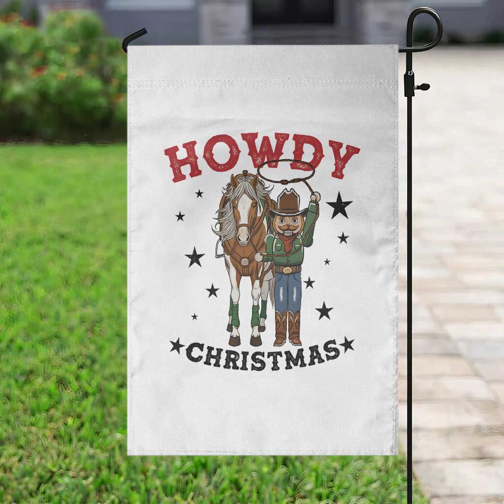 Funny Nutcracker Cowboy Howdy Christmas Garden Flag Western Holiday Gift TS12 Print Your Wear