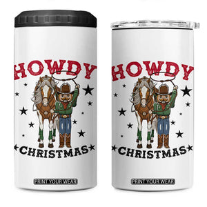 Funny Nutcracker Cowboy Howdy Christmas 4 in 1 Can Cooler Tumbler Western Holiday Gift TS12 One Size: 16 oz White Print Your Wear