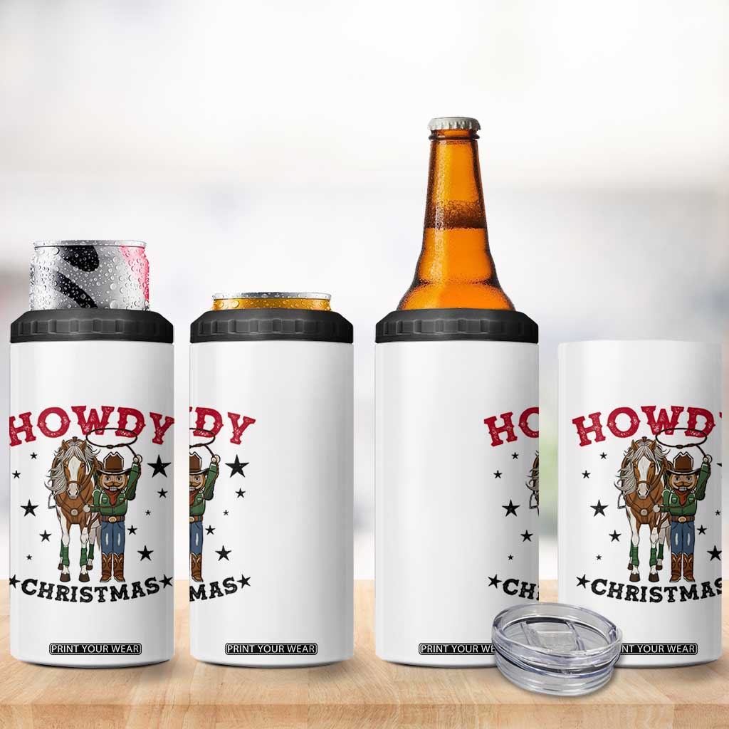 Funny Nutcracker Cowboy Howdy Christmas 4 in 1 Can Cooler Tumbler Western Holiday Gift TS12 Print Your Wear