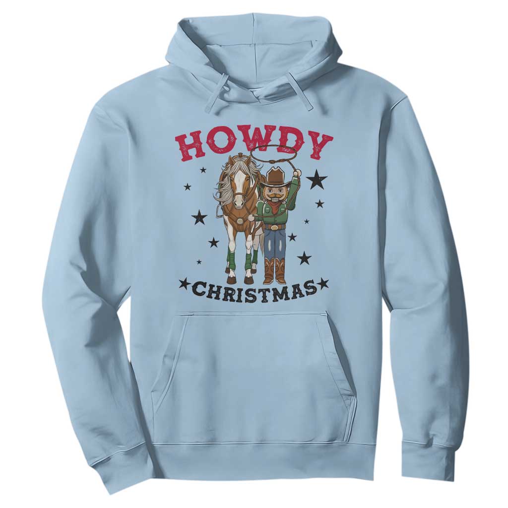 Funny Nutcracker Cowboy Howdy Christmas Hoodie Western Holiday Gift TS12 Light Blue Print Your Wear