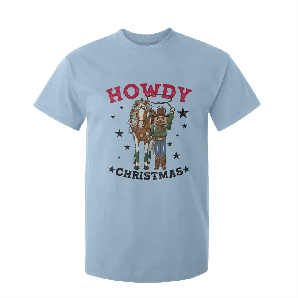 Funny Nutcracker Cowboy Howdy Christmas T Shirt For Kid Western Holiday Gift TS12 Light Blue Print Your Wear