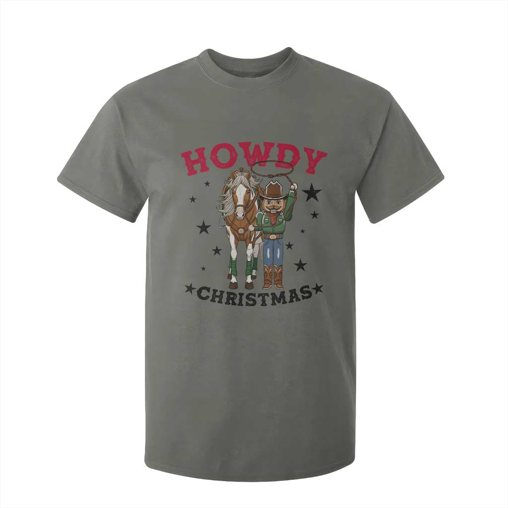 Funny Nutcracker Cowboy Howdy Christmas T Shirt For Kid Western Holiday Gift TS12 Military Green Print Your Wear