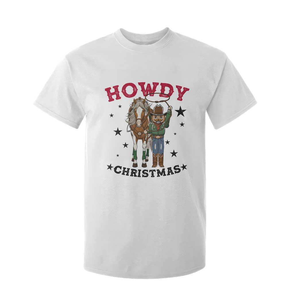 Funny Nutcracker Cowboy Howdy Christmas T Shirt For Kid Western Holiday Gift TS12 White Print Your Wear