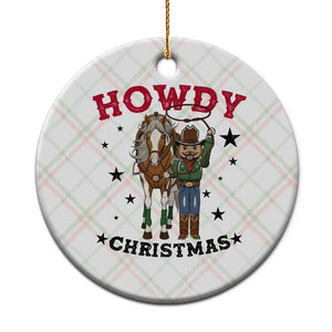 Funny Nutcracker Cowboy Howdy Christmas Ceramic Ornament Western Holiday Gift TS12 1pc Christmas Plaid Print Your Wear