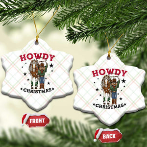 Funny Nutcracker Cowboy Howdy Christmas Ceramic Ornament Western Holiday Gift TS12 Print Your Wear