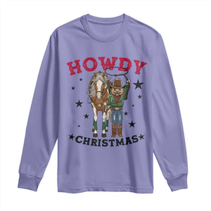 Funny Nutcracker Cowboy Howdy Christmas Long Sleeve Shirt Western Holiday Gift TS12 Violet Print Your Wear