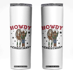 Funny Nutcracker Cowboy Howdy Christmas Skinny Tumbler Western Holiday Gift TS12 White Print Your Wear