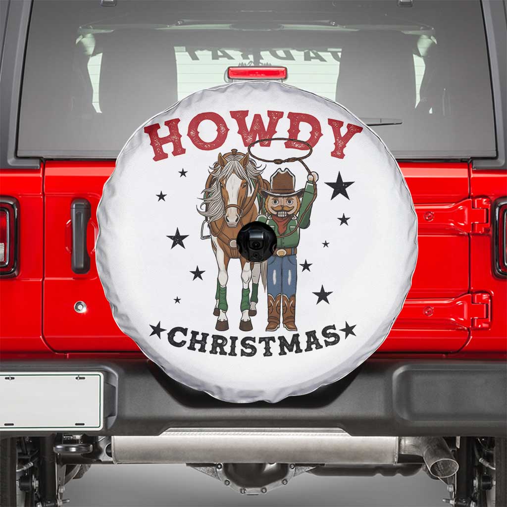 Funny Nutcracker Cowboy Howdy Christmas Spare Tire Cover Western Holiday Gift TS12 White Print Your Wear