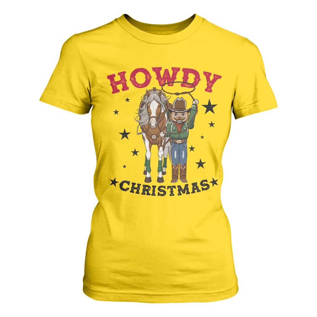 Funny Nutcracker Cowboy Howdy Christmas T Shirt For Women Western Holiday Gift TS12 Daisy Print Your Wear