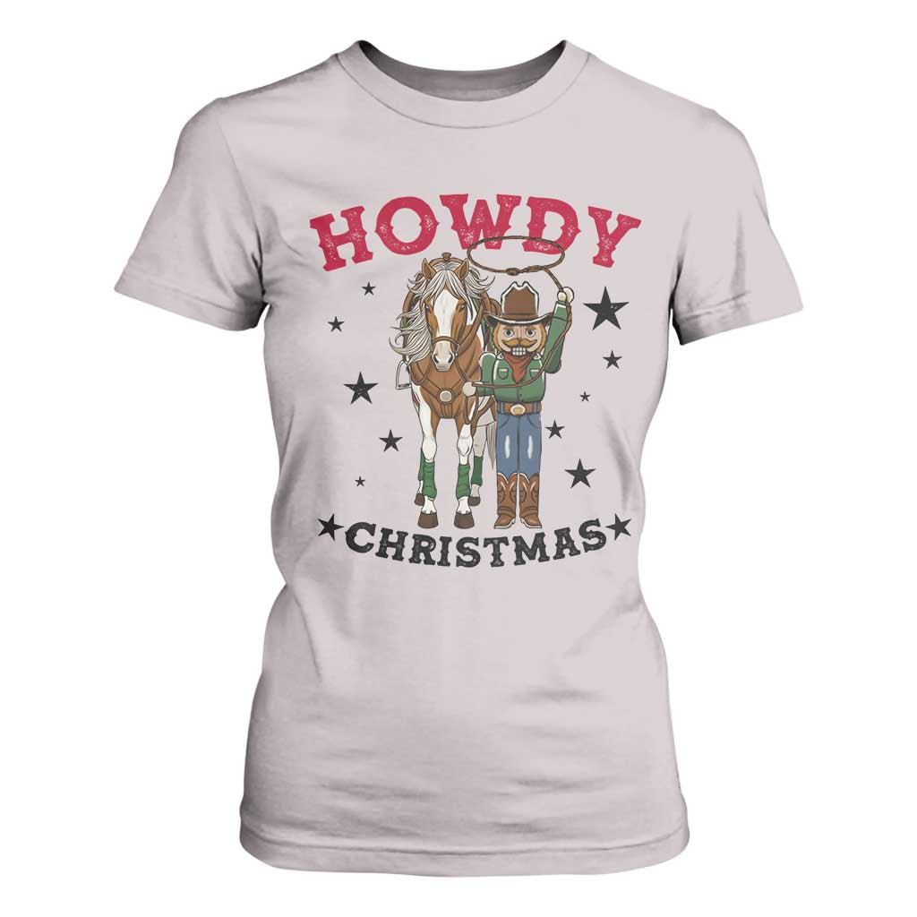 Funny Nutcracker Cowboy Howdy Christmas T Shirt For Women Western Holiday Gift TS12 Ice Gray Print Your Wear