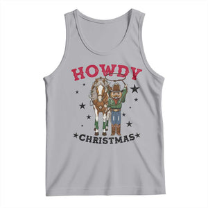 Funny Nutcracker Cowboy Howdy Christmas Tank Top Western Holiday Gift TS12 Athletic Heather Print Your Wear