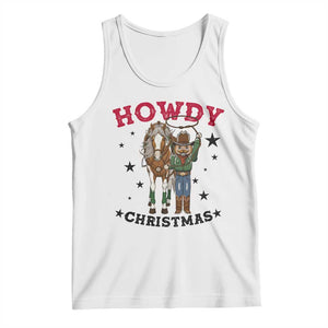 Funny Nutcracker Cowboy Howdy Christmas Tank Top Western Holiday Gift TS12 White Print Your Wear