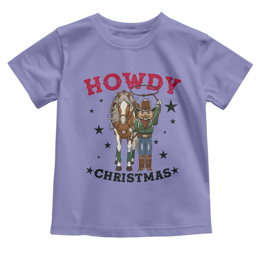 Funny Nutcracker Cowboy Howdy Christmas Toddler T Shirt Western Holiday Gift TS12 Violet Print Your Wear