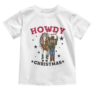 Funny Nutcracker Cowboy Howdy Christmas Toddler T Shirt Western Holiday Gift TS12 White Print Your Wear